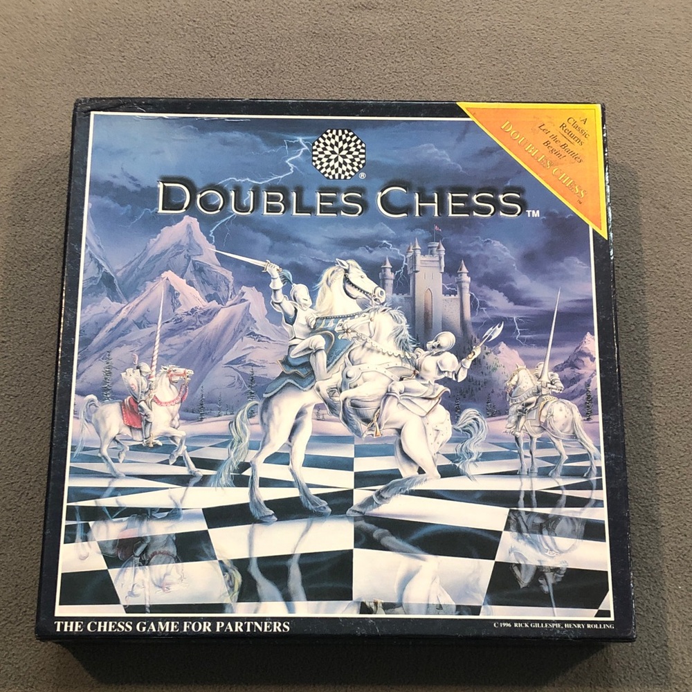 Vintage 1996 Doubles Chess Board Game Yes! DOUBLES CHESS 4 Players at a time …..